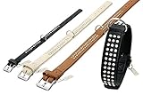 HIRSCHLEDER/SCHWARZ Karlie Nordic Strass Halsband, 40 mm x 65 cm Hirschleder/schwarz