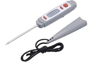 Taylor Pro - Thermomètre à Viande avec Sonde et Manchon de Protection Antimicrobien, Plastique/Acier Inoxydable, 18 cm