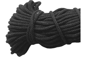 Mississhop 50 m Baumwollkordel Seile Kordel aus Baumwolle mit Polyacryl Kern Anthrazit Ø 8 mm