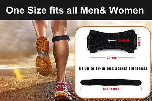 Ipow 2-Stück Kniegurt Jumper Patella Bandage (schwarz) - 3