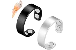Vicmag 2PCS Copper Magnetic Rings for Women & Men with Strong Ultra Strength Magnets 99.99% Solid Pure Copper Adjustable with Gift Box