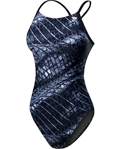 TYR Women's Plexus Cutoutfit Swimsuit, Titanium, 32