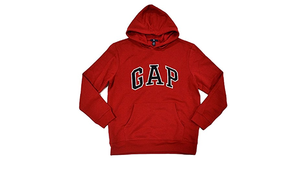 Gap Felpa da Uomo con Cappuccio e Logo in Pile (Large, Rosso) : Amazon.it:  Moda