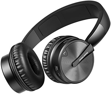 Sound Intone BT16 Bluetooth Headphone Wireless Headset with HD Omnidirectional Mic Noise Cancellation 8-10 Hours Display Super Bass Bluetooth 4.1 4D Surround Sound Born for Games TF Card (Black)