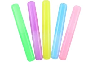 MISS-SHOP Portátil Estuche de Viaje para Cepillo,Cepillo de Dientes Caja 5 Piezas Antibacteriano Fundas de Cepillo de Dientes Ecológicas Viajes Acampar Uso Diario Exteriores(Colores Dulces)