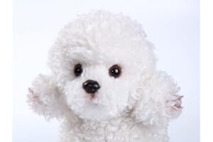CU-MATE Caniche en peluche réaliste pour chien en peluche - Adorable coussin de sommeil pour enfants et amis