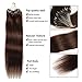 22 Inch Micro Ring Loop Remy Human Hair Extensions Dark Brown #2 Hair Extensions 0.5g*100 Strands