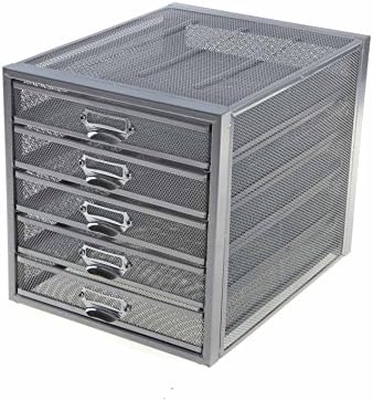 Osco Mesh 5 Drawer Sorter or Filer Drawer (Black or Silver) (Grey/Silver)