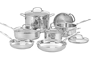 Cuisinart® Chef’s Classic™ Set pentole 11 pezzi | Fondo incapsulato | Induzione | Manici Cool Grip™ | Misure integrate | Lavastoviglie | Cottura uniforme | Acciaio inox