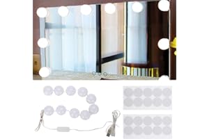 YUYTE LED Kosmetikspiegel,LED Spiegelleuchte für Schminkspiegel, Hollywood Stil 8 Stufen dimmbares Schminklicht für schminktisch, Schminkspiegel nicht enthältet