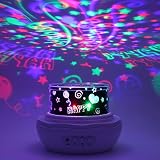 Generic L8-White LED Rose Star Auto Rotate 4 Slideshadow Color Changing Night Light, Plastik, weiß, 12.5 x 12.5 x 12.5 cm - 6