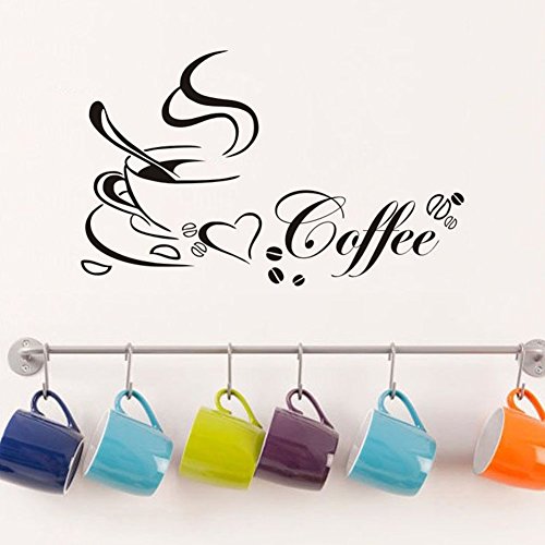 Lumanuby Wandtattoos Küche Kaffee Wandsticker Wandaufkleber Abnehmbare für Esszimmer Café Und Restaurant - 3