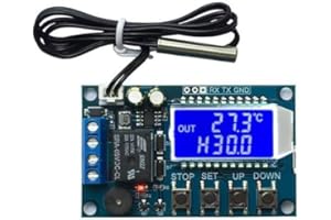 Taikuwu Digital Thermostat Controller DC 6-30V / 5V USB -50°C to 110°C with Waterproof Probe - Precise Temperature Control for Devices & Automobiles
