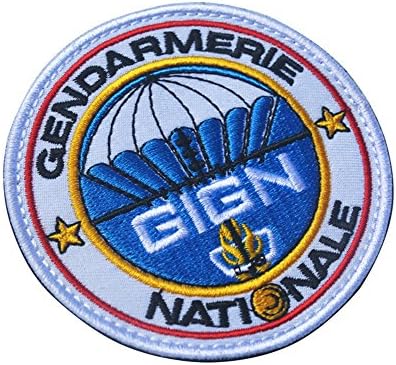 Fyx Military Tactical Patch Tape Army Morale Embroidered Badge Armband Back Use Velcro (GIGN)