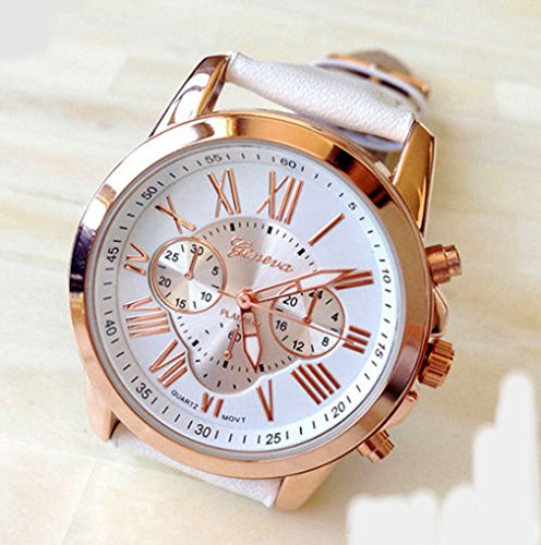 Rotgoldene Chronolook Ladywatch rose`/weiss