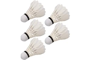 Biitfuu Badminton, 5 Piezas de bádminton de Plumas de Pato con Gran Estabilidad y Durabilidad para Actividades Deportivas en Interiores y Exteriores