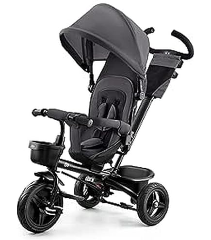 MAYMA 4-in-1 babydriewieler met omkeerbare zitting, driewieler met inklapbaar zonnedak, telescopische handgreep en afneembare stang, rood