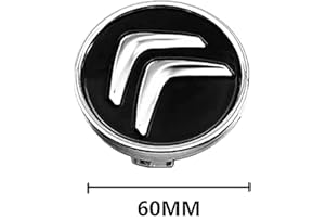 JKYOU 4 Pezzi Auto Tappi Coprimozzo, per Citroen C2 C3 C4 C5 Elysee Xsara Picasso Saxo Cactus DS3 DS4 DS6 60MM Tappi Ruota Auto Impermeabili Antipolvere Accessori Lo Styling Dell'Auto,A