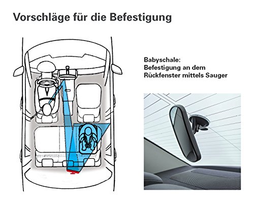 Rücksitzspiegel für Babys mit 2 Befestigungsvarianten - 7