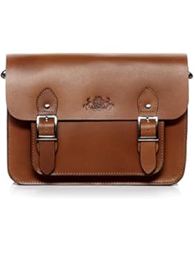 SID & VAIN® Schultertasche TESSA - Damen Umhängetasche groß Ledertasche fit iPad - Handtasche Messenger Damentasche...