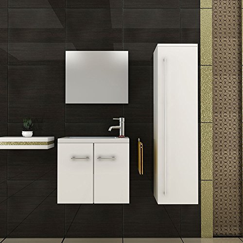 Badmöbel Waschbecken Spiegel Badezimmer Design Badmöbel mit Spiegel Einrichtung für´s Badezimmer Waschtisch Waschplatz Lösung - 5