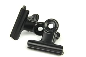 Coideal Pinces Bulldog 22mm Noir - 30 Pièces Pinces Métallique en Papier Métal Petite Clips à Limes Dessin de Bureau, Domicile, L'école, Boutiques