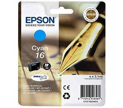 Preisvergleich Produktbild Epson Tintenpatrone 16 - Cyan / Serie Füllfederhalter - T1622