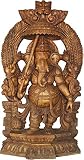 Peso: 80 kg. Exotic India Lord Ganesha - Sombrilla (tamaño súper Grande), diseño de Templo Indio del Sur