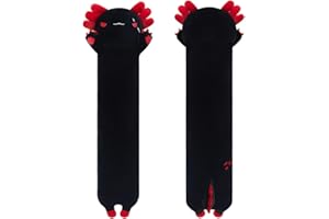 Sausudols Peluche Axolotl Cuscino per Bambina Lungo Axolotl Cuscino di Peluche per Ragazze e Ragazzi Kawaii Axolotl Giocattolo Peluche Regali per Natale e San Valentino Nero 70 cm