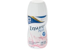 Ensure Plus Milkshake Style Nutritional Supplement Drink Flavour Contains Protein Vitamins and Minerals, Strawberry, 200ml (Pack of 24)