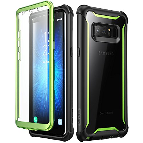 Funda Samsung Galaxy Note 8  i-Blason Ares con protectores de pantalla incorporados para Samsung Galaxy Note 8  2017   transparente  negro verde 
