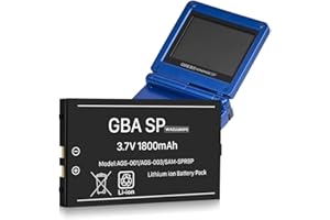 WAEUUKKPO Battery for Gameboy Advance SP, Upgraded 1800 mAh High Capacity Lithium-Ion Replacement Battery for Nintendo GBA SP AGS-001, AGS-003 with Tool Kit