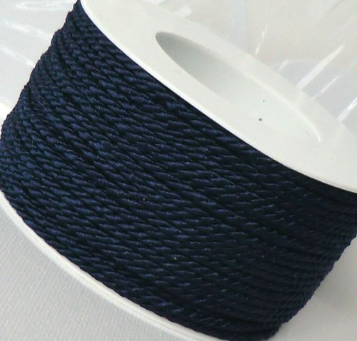 KORDEL 50m x 2mm BLAU - DUNKELBLAU Drehkordel KORDELBAND Dekoband SCHLEIFENBAND Schnur