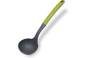 Fackelmann Mestolo da cucina con manico in plastica riciclata, materiale parte funzionale in nylon resistente alle alte temperature, dimensioni 32.5x9x9 cm