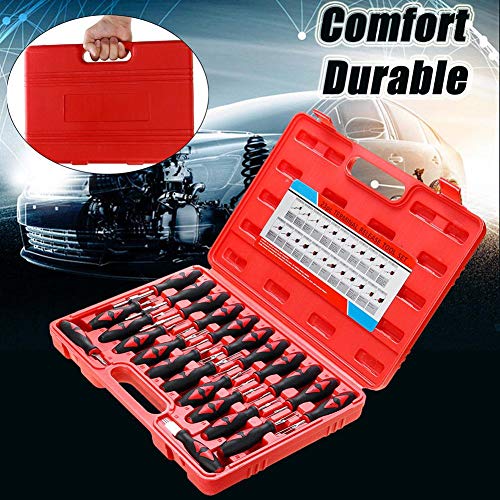 Comaie 23 Pezzi terminali elettrici per Auto Cablaggio connettore Crimp Pin Strumento di rimozione Set di Strumenti di Rilascio Auto smantellamento estrattore Kit di Riparazione