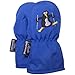 Manbi Baby & Toddler Snowflake Mittens with detachable glove retainer (1-2 Years, Real Blue)