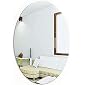 CHERUBIC Flexible Mirror Sheets Self-Adhesive Plastic Mirror Tiles Non-Glass Mirror Stickers for Home Decoration (Oval…