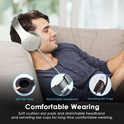 Crabot I65 On Ear KopfhÃ¶rer Tragbarer und Faltbarer Headset mit Mikrofon LautstÃ¤rkeregelung Freisprech- und Faltfunktion bequemen verstellbaren Ohrmuscheln geeignet fÃ¼r iPhone Smartphones PC und MP3