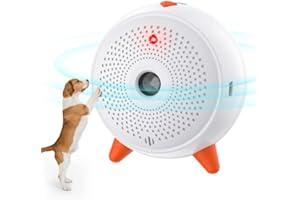 Bubbacare Anti Aboiement, Dispositifs à Anti Aboiement Chien Ultrason, Automatique Boitier Anti-Aboiement Chien, Repulsif Ultrasons Rechargeable et étanche avec 33ft, pour Les Petits et Grands Chiens