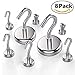 Produktbild Magnethaken,ToHayie Magnetischer Haken, Super Starker Neodymium Magnet Haken, Durchmesser 36mm(Vertikal Traglast von 30.5 KG) und 16mm (Vertikal Traglast von 5.5 KG), 8 Stück
