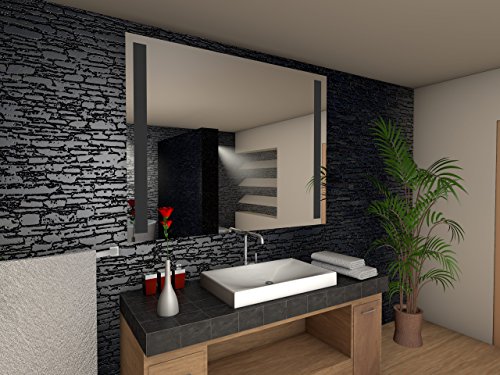 Paris Badspiegel mit LED Beleuchtung – B: 80 cm x H: 80 cm - 2