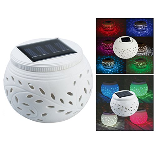 Preisvergleich Produktbild OFKPO LED Keramik Solarlicht,Solar Bunte Dekoleuchte