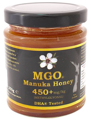Preisvergleich Produktbild BEE NATURAL Manuka Honig / Miel de Manuka MGO® 450+ 250gr. MANUKA HONIG IN EINEM ECHTGLAS GLAS.