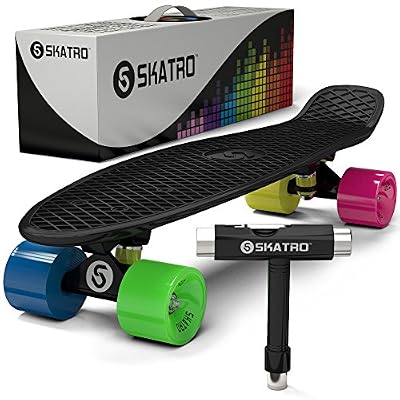 Skatro - Skateboard Mini Cruiser. Planche En Plastique De 55 cm Livrée Complète