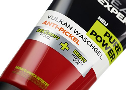 L’Oréal Men Expert Pure Power Vulkan Waschgel zur täglichen Anti Pickel Gesichtspflege, 1er Pack (1 x 150 ml) - 2