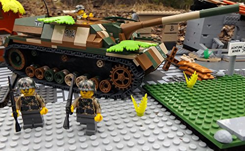 Modbrix 2483 – ☠ Bausteine Panzer Jagdpanzer IV Totenkopf Division inkl. Custom Elite Wehrmacht Soldaten aus Lego Teilen ☠ - 2