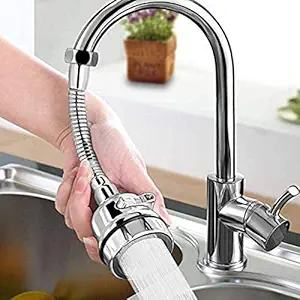 VELINEX 1 PCS Movable Kitchen Faucet Head, 3 Modes Adjustable Faucet Sprayer Head with Hose, 360