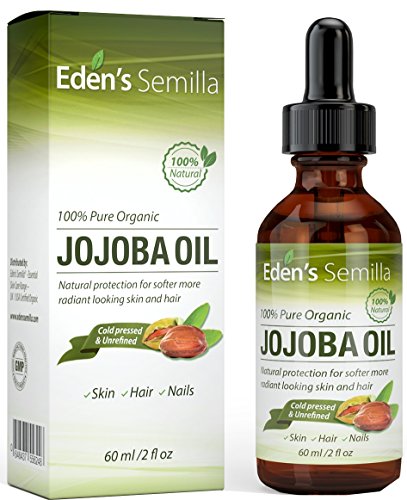 Jojobaöl - 60ml - 100% ORGANISCH zertifiziert - Bester natürlicher Öl-Feuchtigkeitsspender für strahlende Haut, seidenweiche Haare und starke Nägel - Ideal für empfindliche Haut - Rundum Schutz Tag & Nacht - Kaltgepresst & Unraffiniert