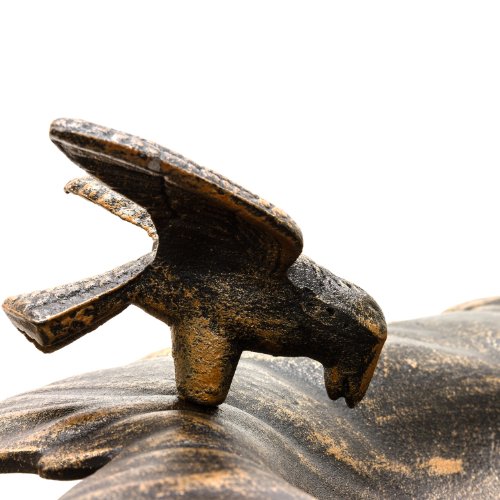 Dekorative Vogeltränke aus massivem Gusseisen, Farbe bronze, Höhe 80cm, Gewicht 11kg, Durchmesser 48cm - 5