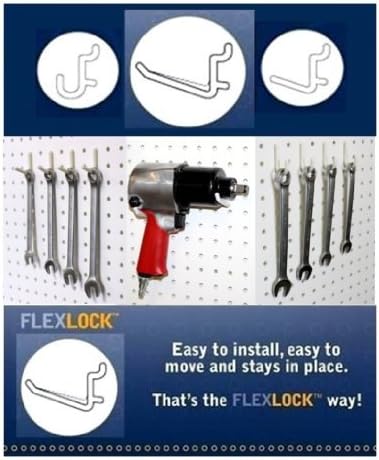 WallPeg Plastic Pegboard Hooks 75-pk White - 25 J, 25 L, & 25 Jumbo ? Peg Hooks AM-75-W-2 by WallPeg